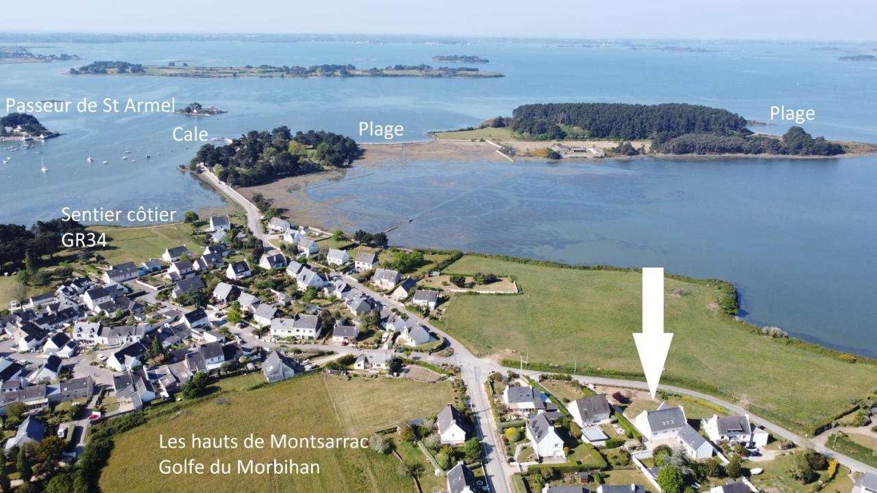 Maison Golfe Du Morbihan - Vue Mer - Plage A 600M - 6 Chambres Séné エクステリア 写真